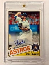 2020 Topps 1985 Topps Baseball Autographs Jose Urquidy #85A-JU card