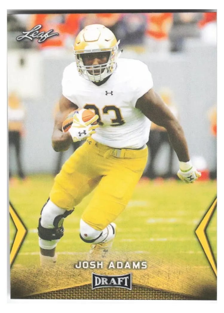 2018 Leaf Draft Josh Adams #30 card