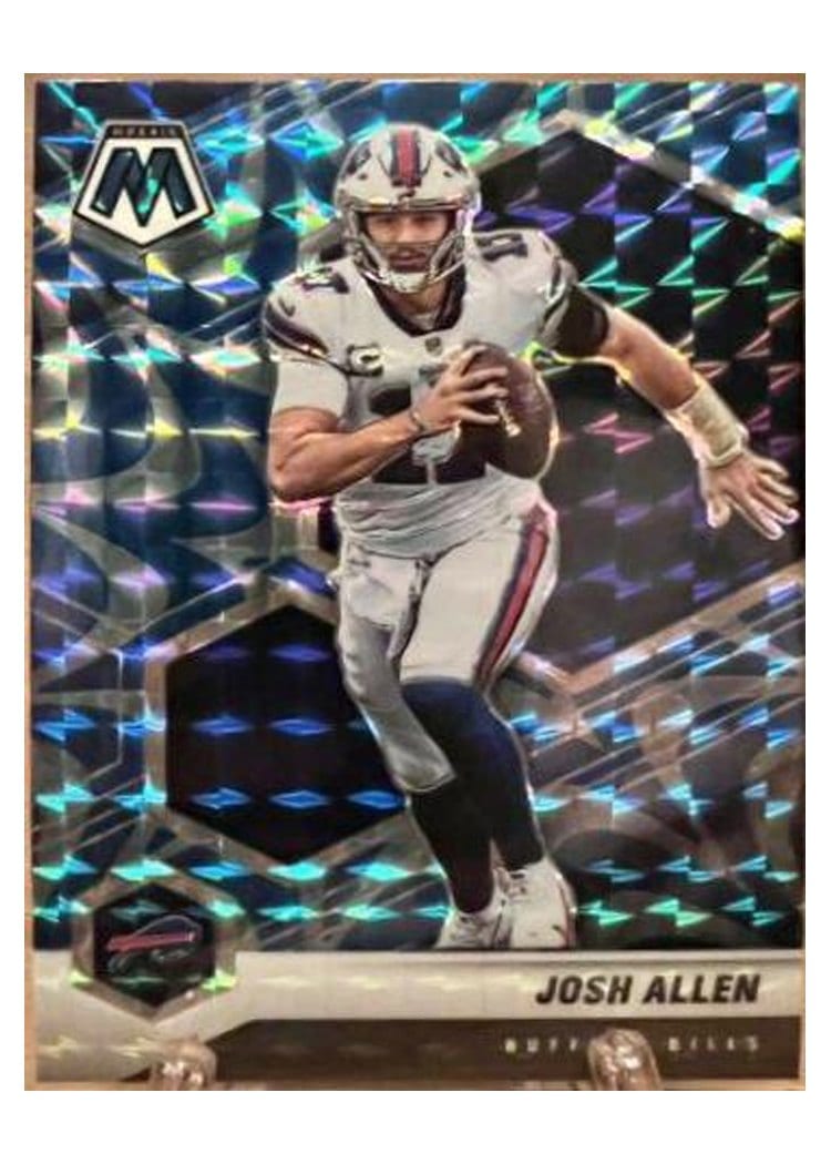 2021 Panini Mosaic Josh Allen Reactive Blue Mosaic #26 card