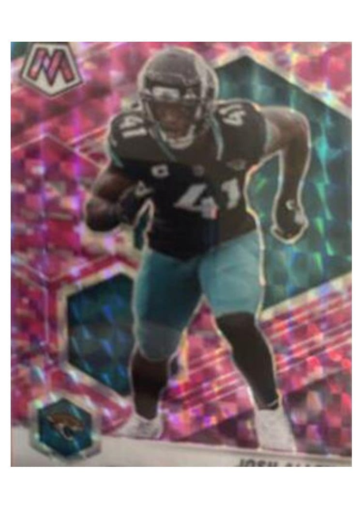 2021 Panini Mosaic Base Set Josh Allen Camo Pink Mosaic #102 card