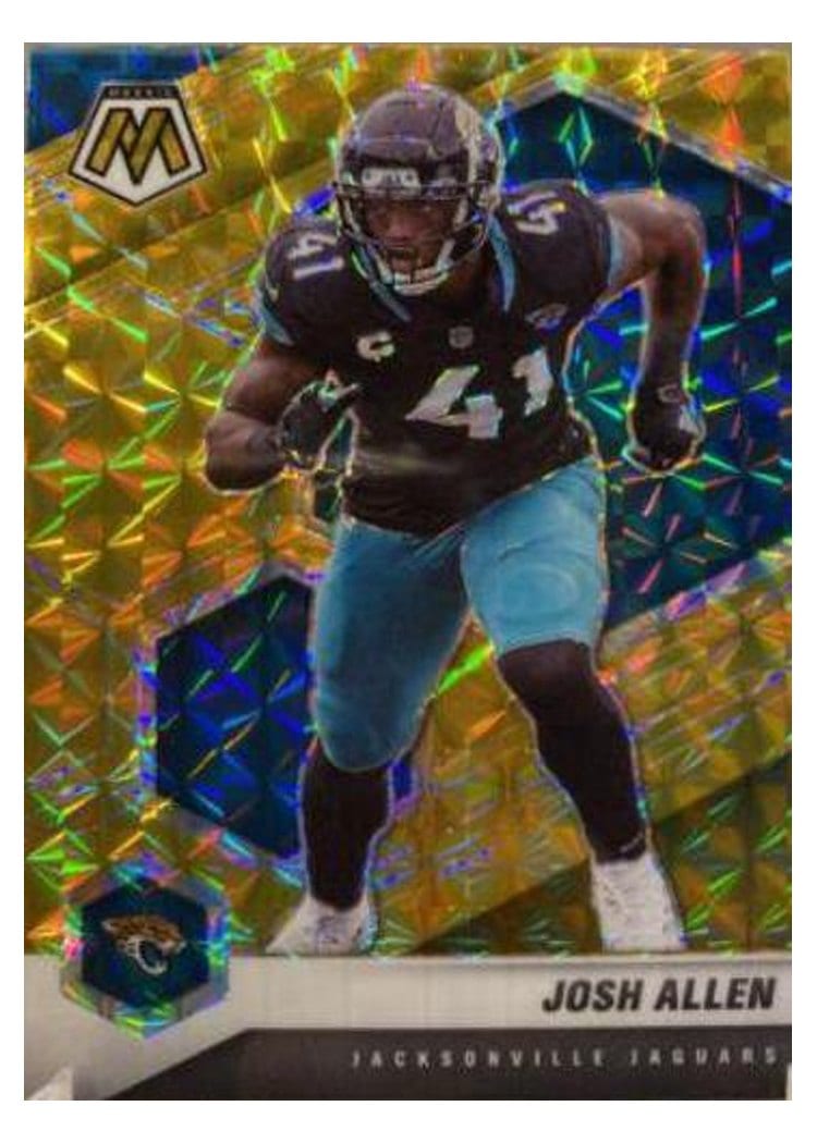 2021 Panini Mosaic Base Set Josh Allen Gold Mosaic #102 card