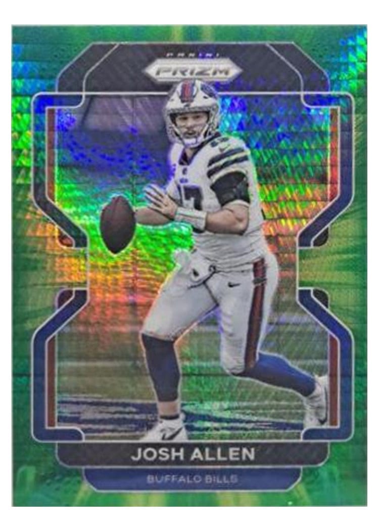 2021 Panini Prizm Base Set Josh Allen Green Prizm #117 card