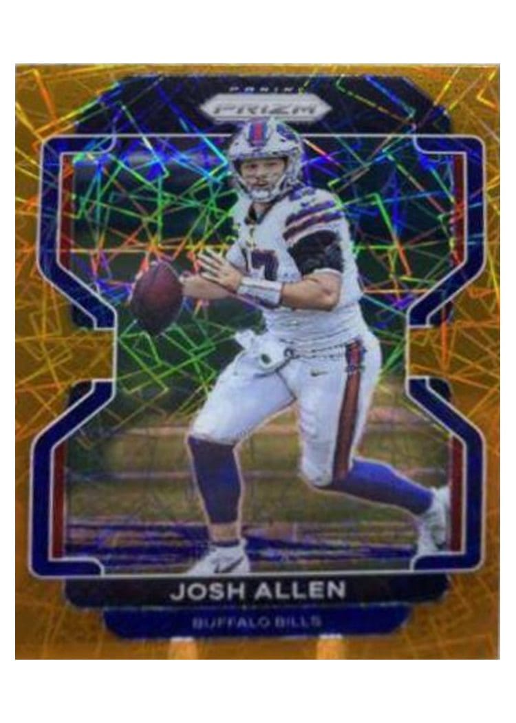 2021 Panini Prizm Base Set Josh Allen Orange Lazer Prizm #117 card