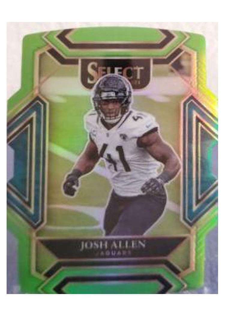 2021 Panini Select Base Set Josh Allen Green Die Cut #217 card
