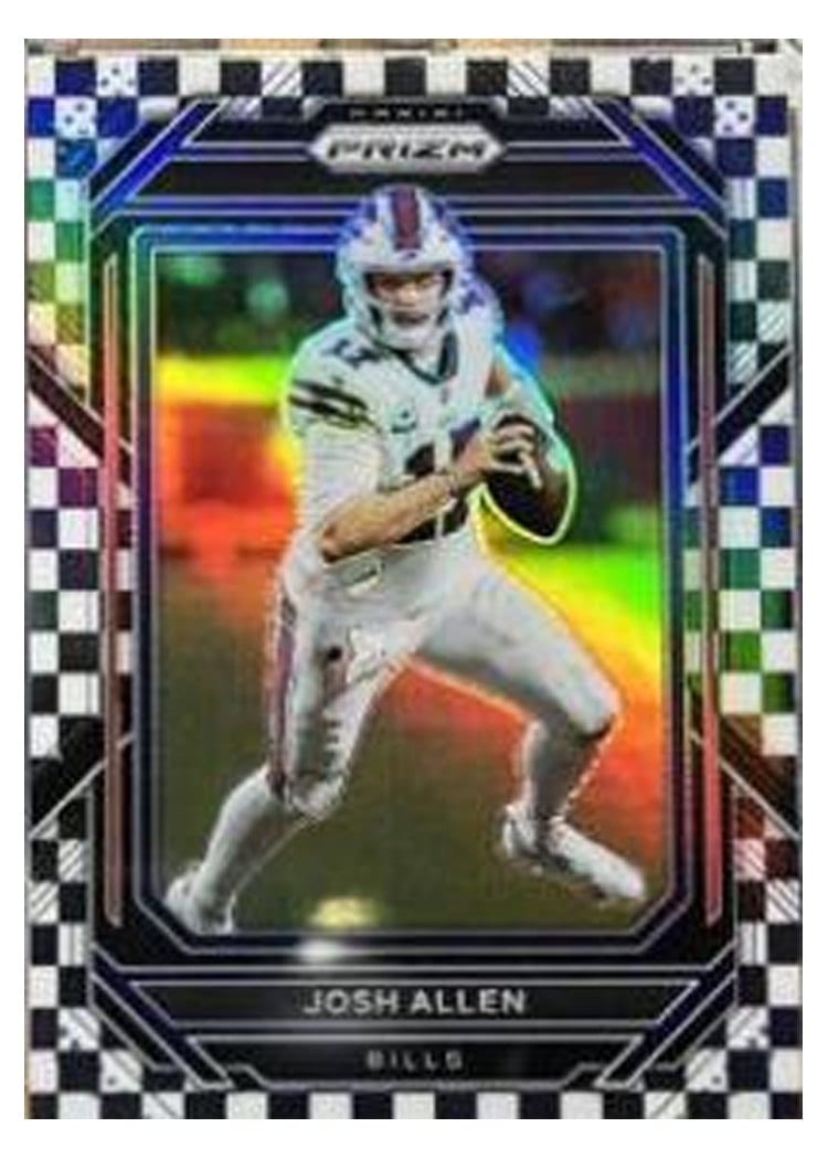 2022 Panini Prizm Base Set Josh Allen Black White Checker #136 card