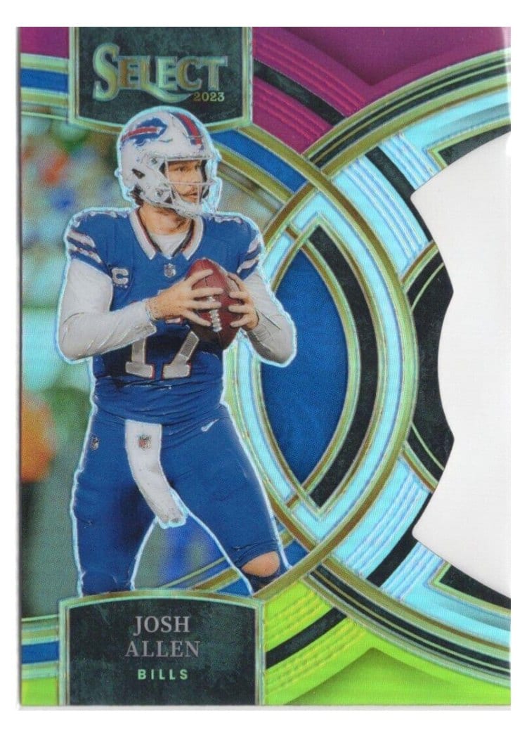 2023 Panini Select Josh Allen Red Yellow Prizm Die-Cut #200 card