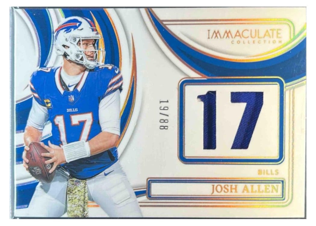 2024 Panini Immaculate Collection Immaculate Numbers Memorabilia Josh Allen #7 card