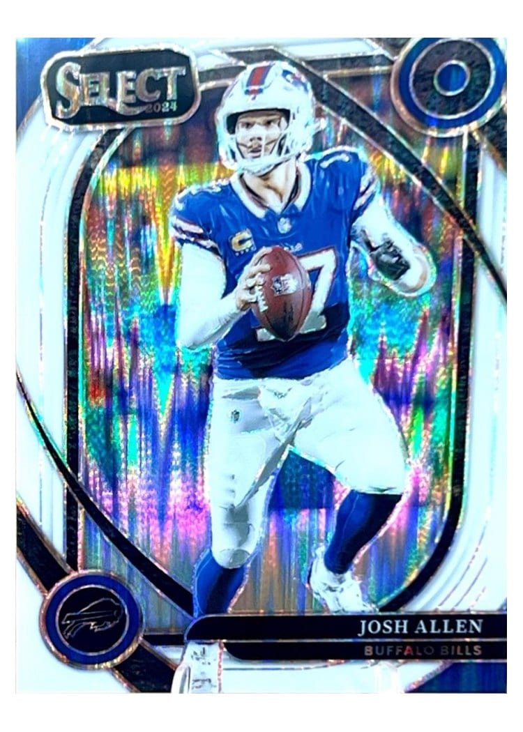 2024 Panini Select Base Set Josh Allen White Prizm Shock #225 card