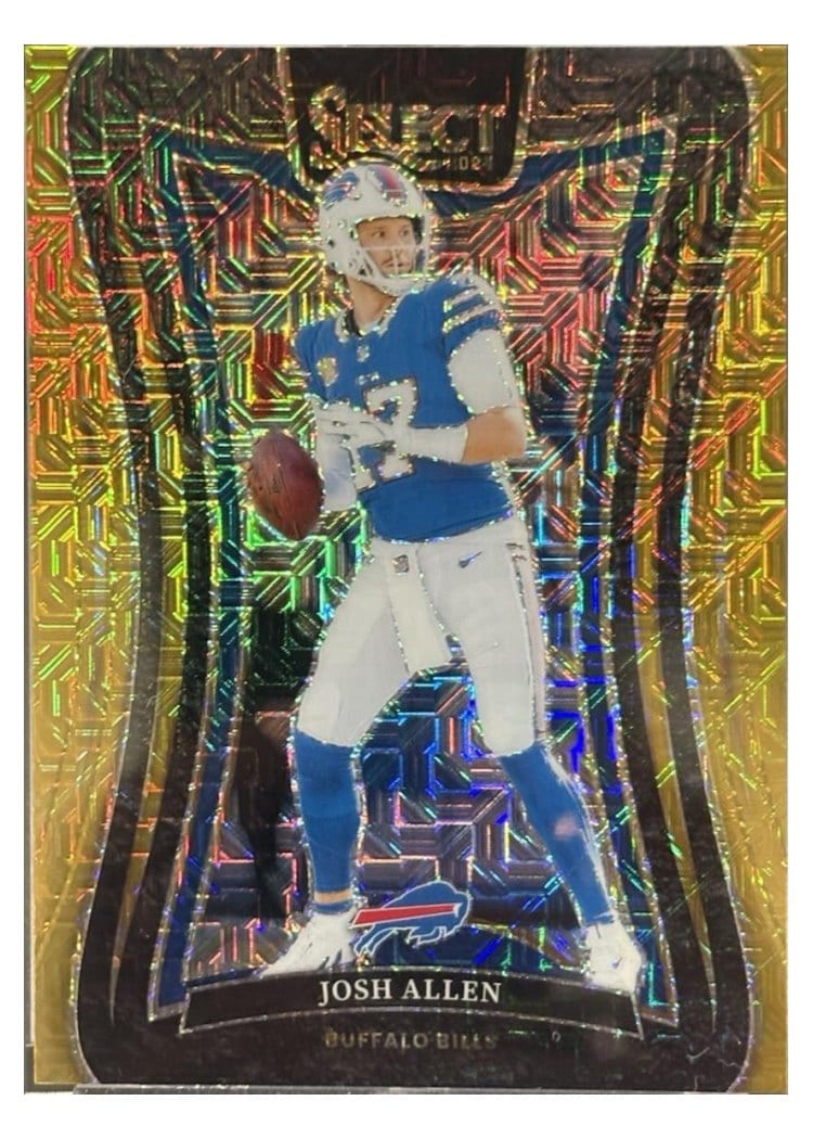 2024 Panini Select Base Set Josh Allen Gold Prizm #387 card