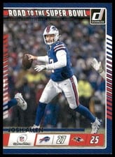 2025 Donruss Road To The Super Bowl Divisional Round Josh Allen #4 card