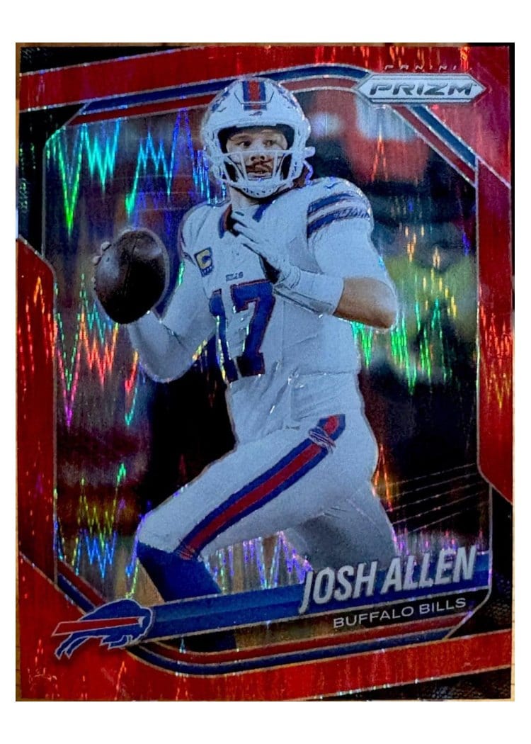 2025 Panini Prizm Base Set Josh Allen Red Flash #167 card