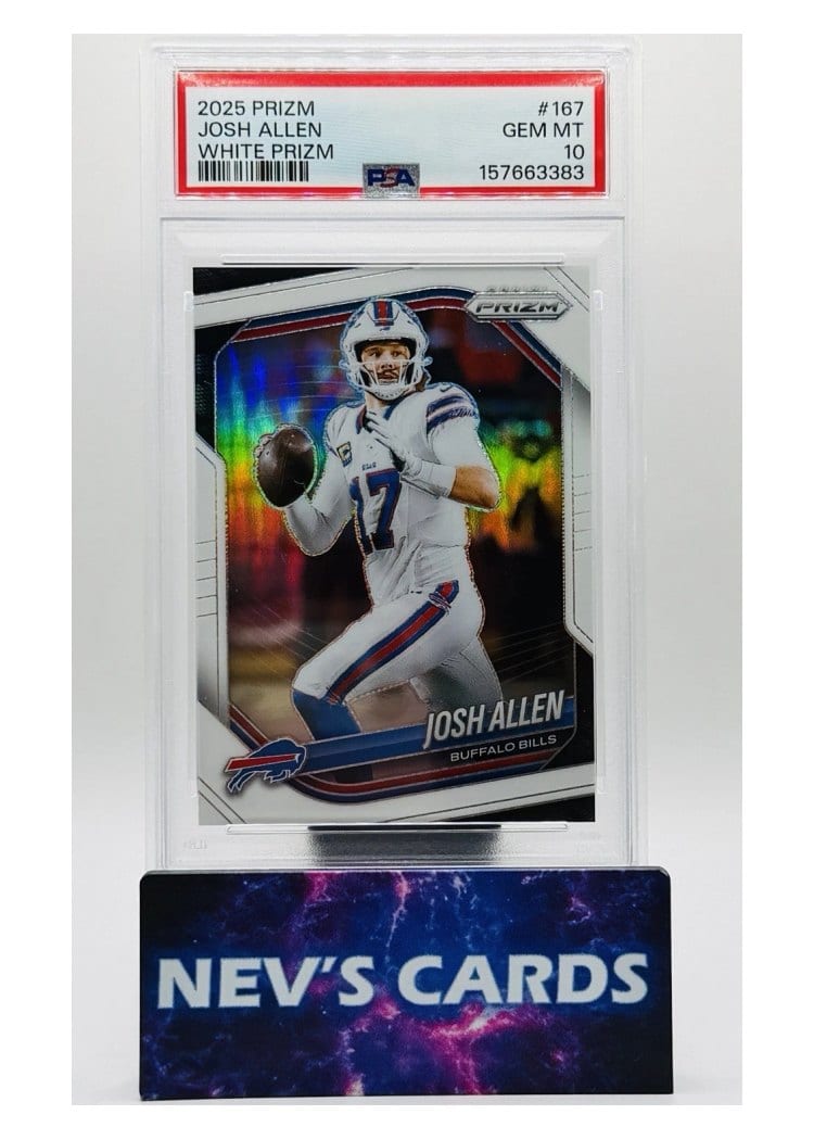 2025 Panini Prizm Base Set Josh Allen White #167 card