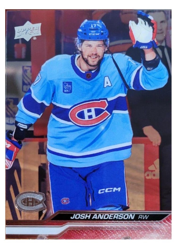 2023-24 Upper Deck Base Set Josh Anderson #96 card