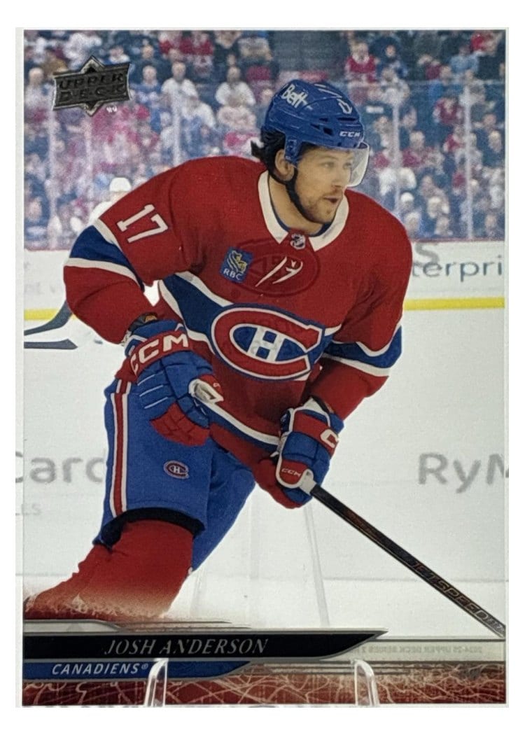 2024-25 Upper Deck Base Set Josh Anderson #341 card