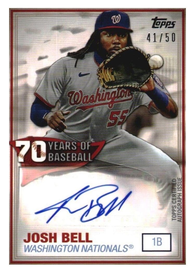 2021 Topps 70 Years of Baseball Autographs Josh Bell #70YA-JB card