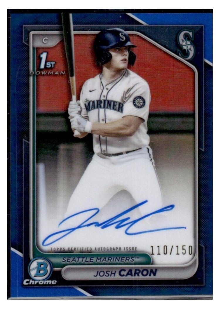 2024 Bowman Draft Chrome Prospect Autographs Josh Caron #CPA-JCA card