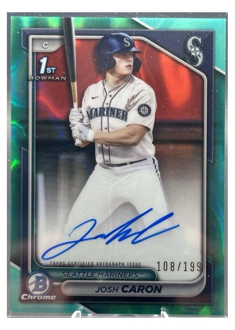 2024 Bowman Draft Chrome Prospect Autographs Josh Caron #CPA-JCA card