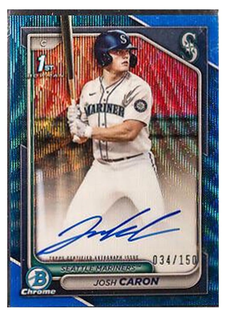 2024 Bowman Draft Chrome Prospect Autographs Josh Caron #CPA-JCA card