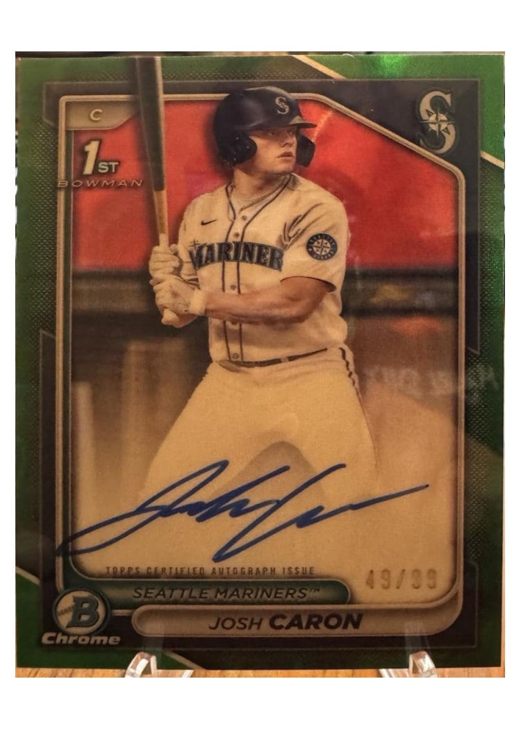 2024 Bowman Draft Chrome Prospect Autographs Josh Caron #CPA-JCA card