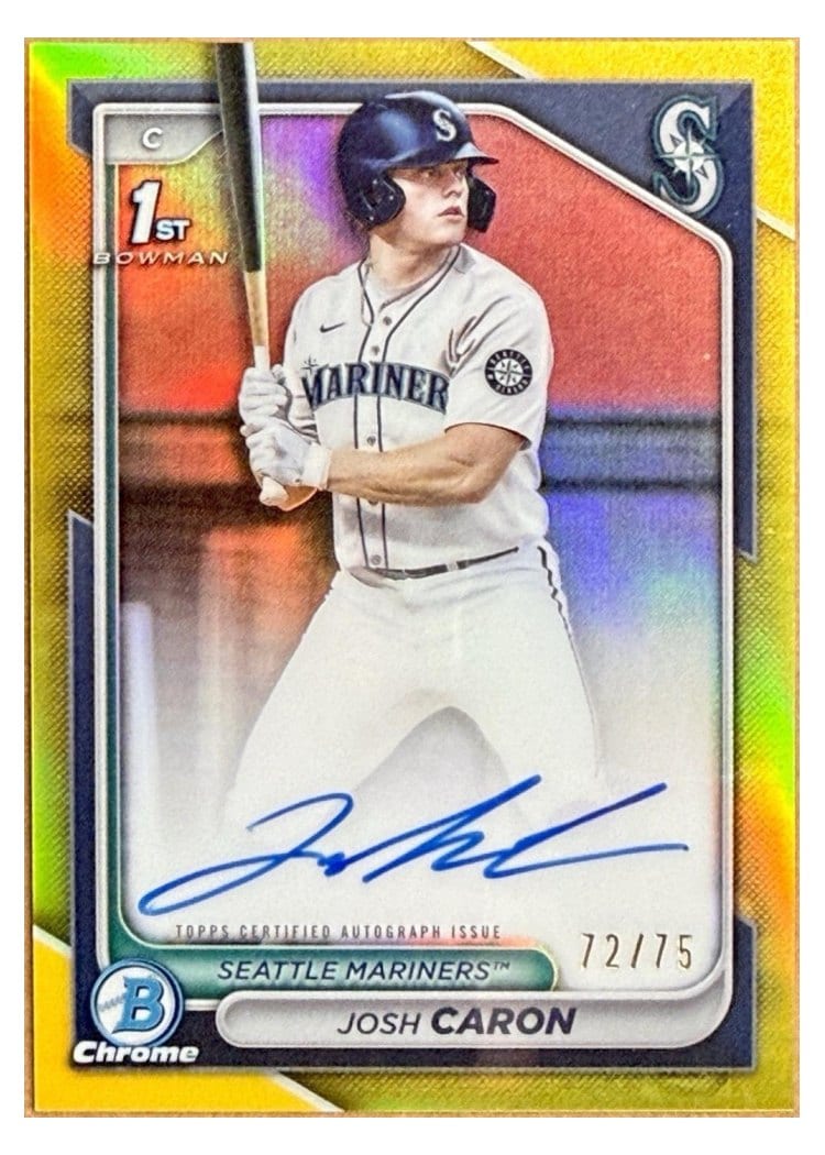 2024 Bowman Draft Chrome Prospect Autographs Josh Caron #CPA-JCA card