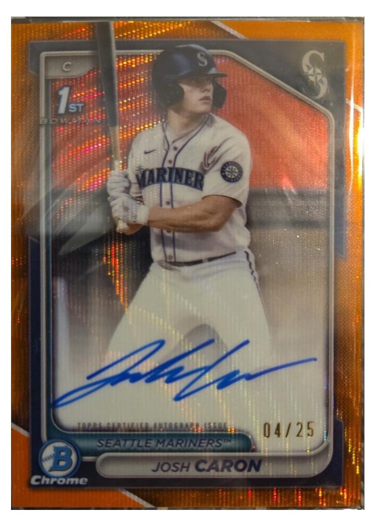2024 Bowman Draft Chrome Prospect Autographs Josh Caron #CPA-JCA card