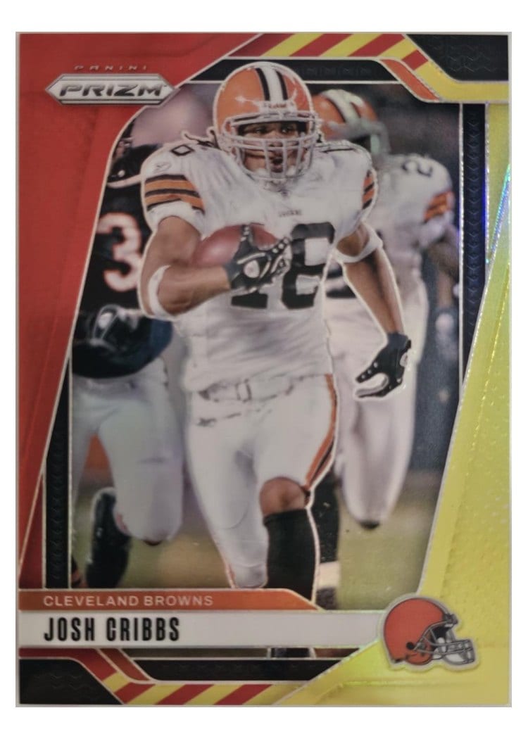 2024 Panini Prizm Base Set Josh Cribbs Red Yellow #72 card