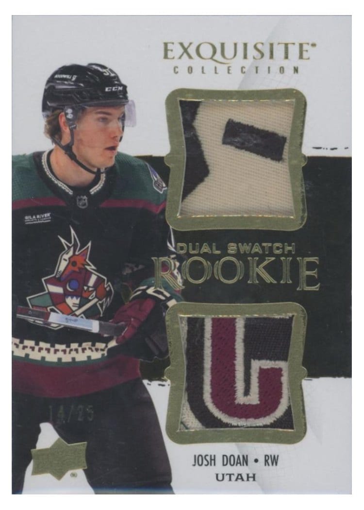 2024-25 Upper Deck Black Diamond Exquisite Collection Dual Swatch Rookies Josh Doan #EDS-JD card