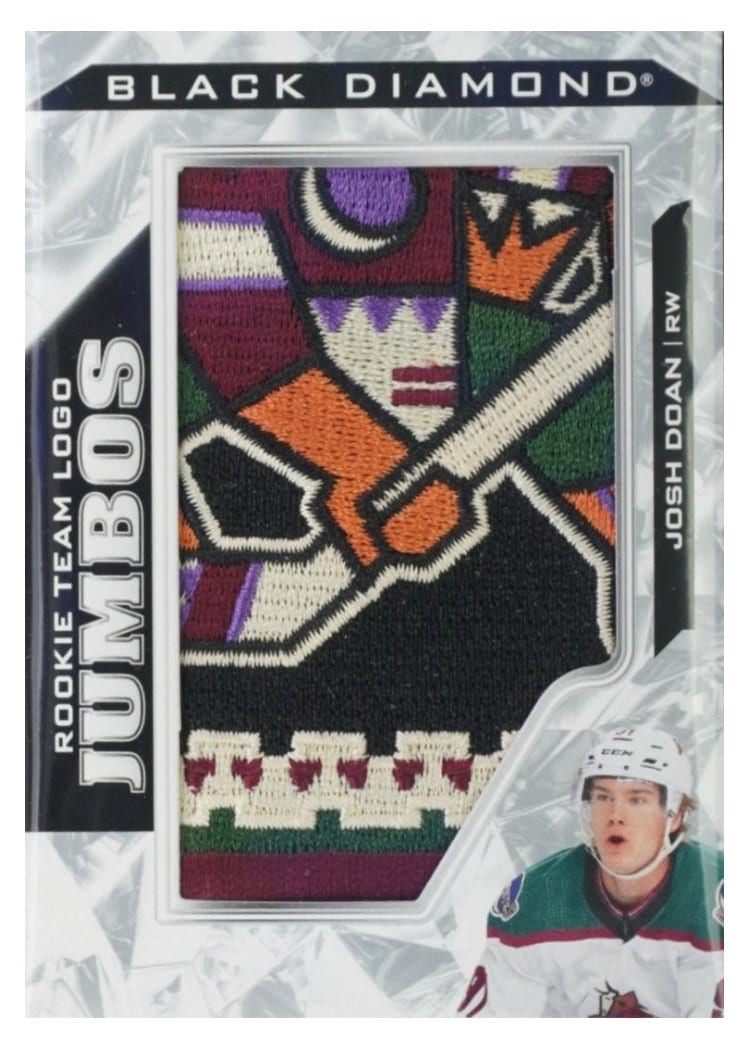 2024-25 Upper Deck Black Diamond Rookie Team Logo Jumbo Puzzle Patch Josh Doan #RTL-JD card