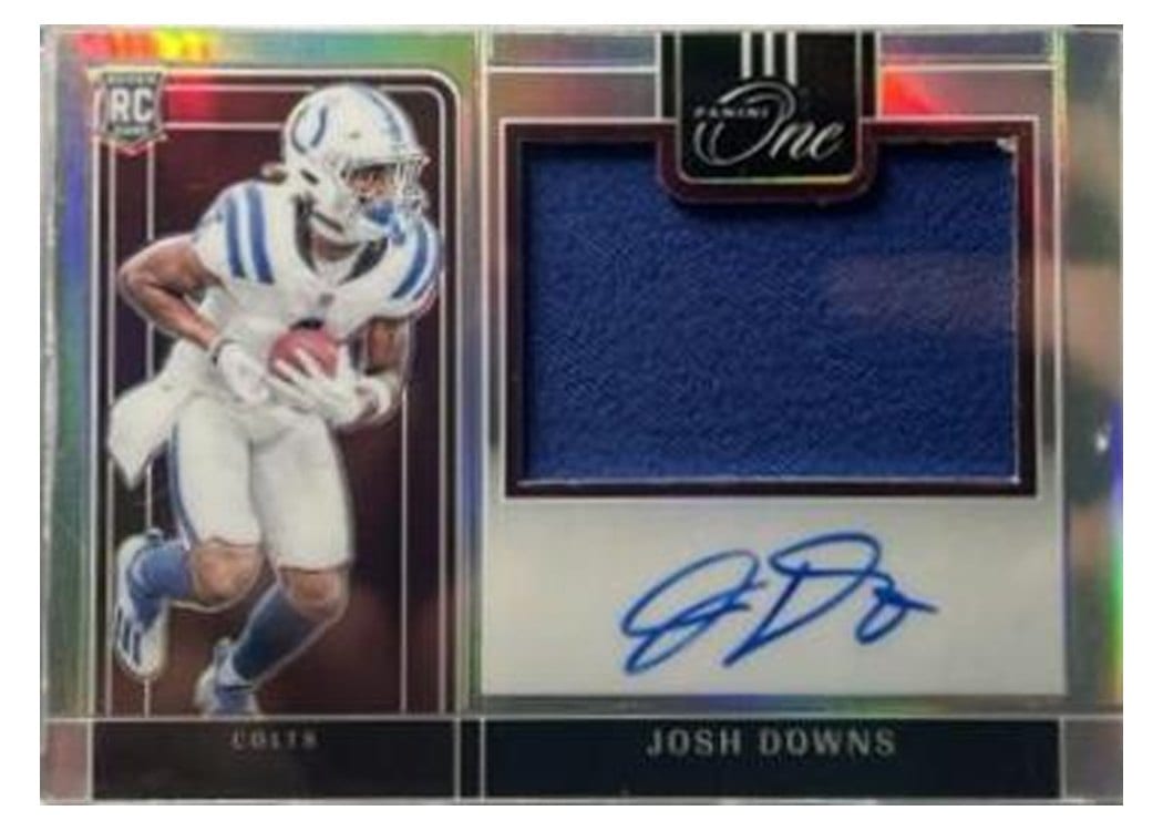 2023 Panini One Precision Rookie Patch Autographs Josh Downs #310 card