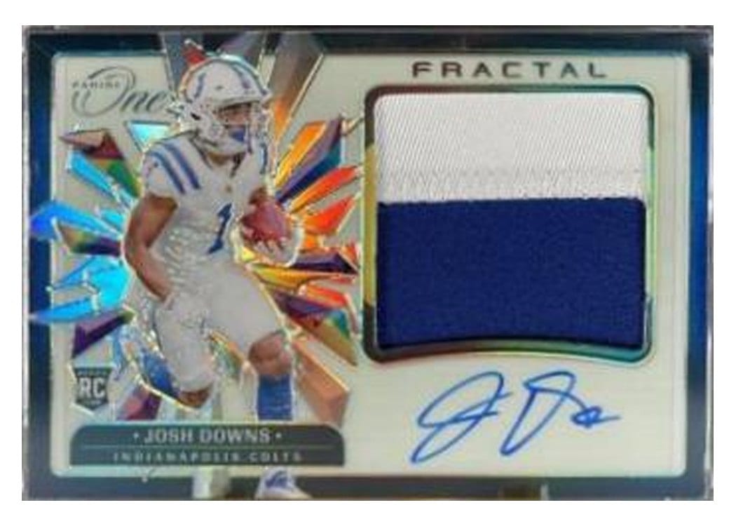 2023 Panini One Rookie Fractal Josh Downs #391 card