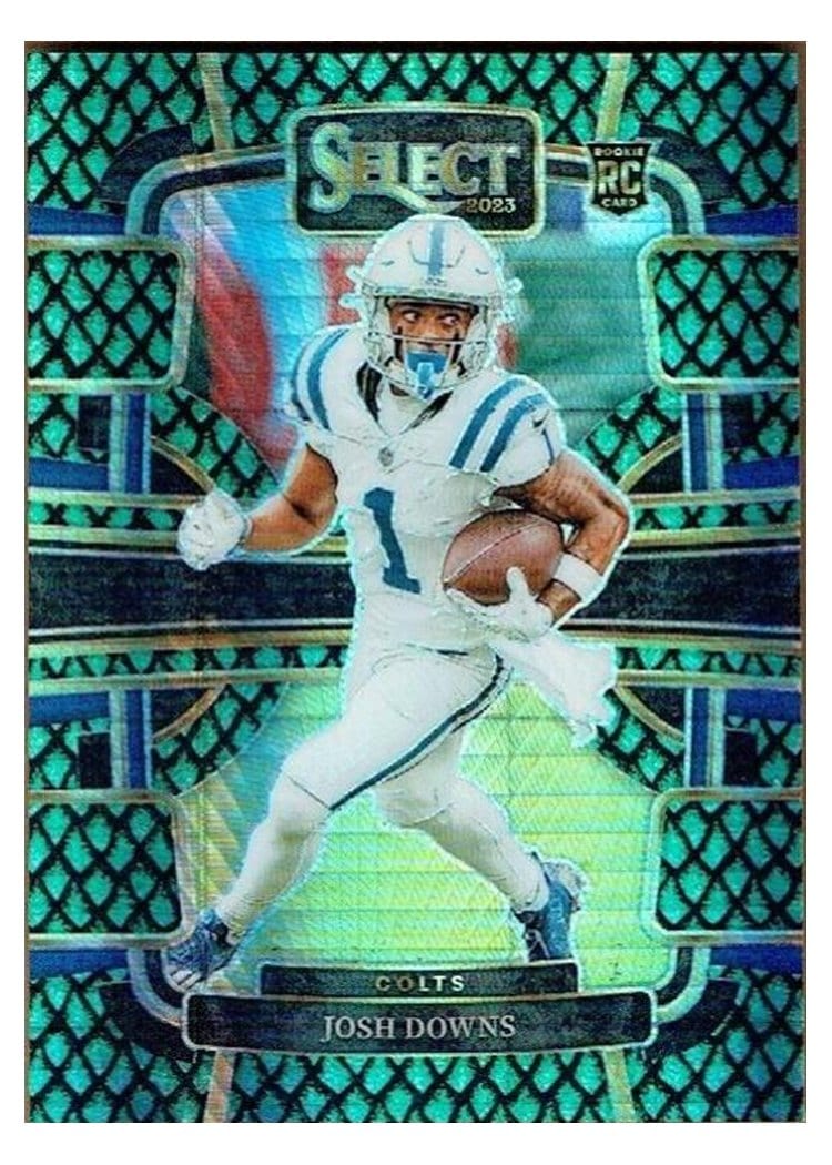 2023 Panini Select Base Set Josh Downs Dragon Scale Prizm #44 card