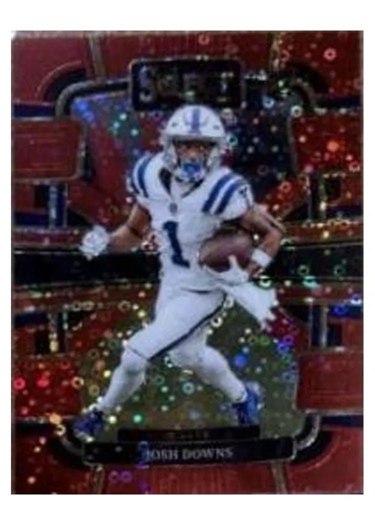 2023 Panini Select Base Set Josh Downs Disco Red Prizm #44 card
