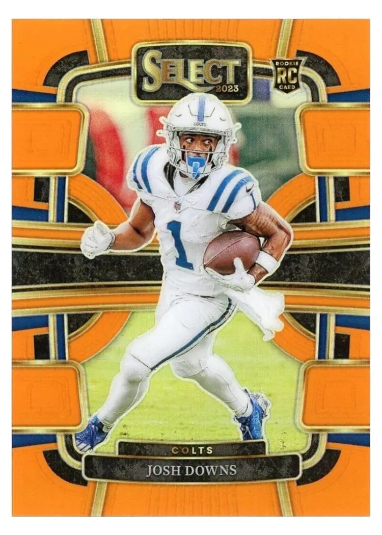 2023 Panini Select Base Set Josh Downs Orange Prizm #44 card