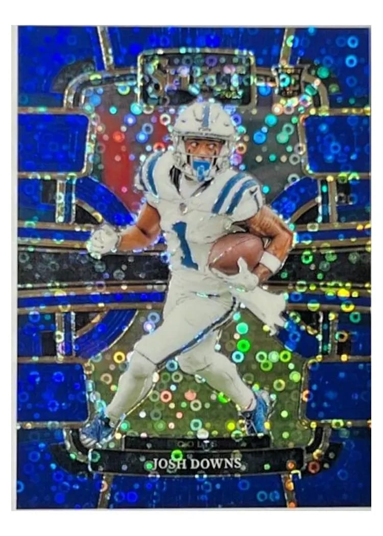 2023 Panini Select Base Set Josh Downs Blue Disco Prizm #44 card