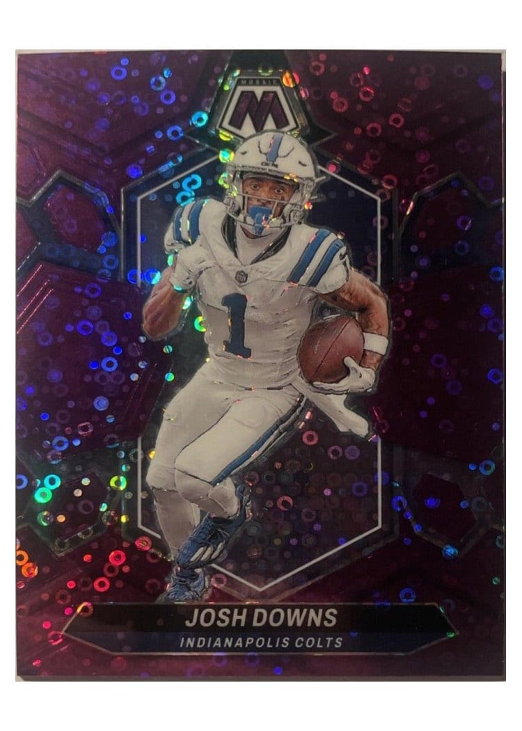 2024 Panini Mosaic Base Set Josh Downs No Huddle Purple #95 card
