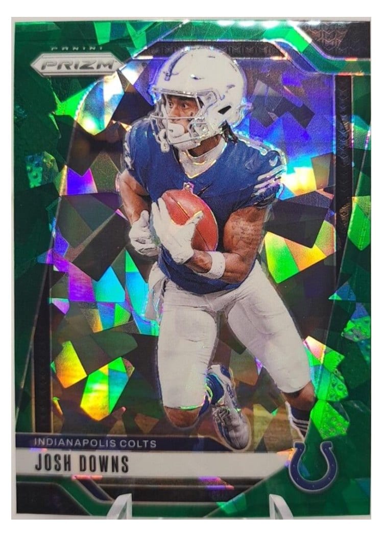 2024 Panini Prizm Base Set Josh Downs Green Ice #122 card