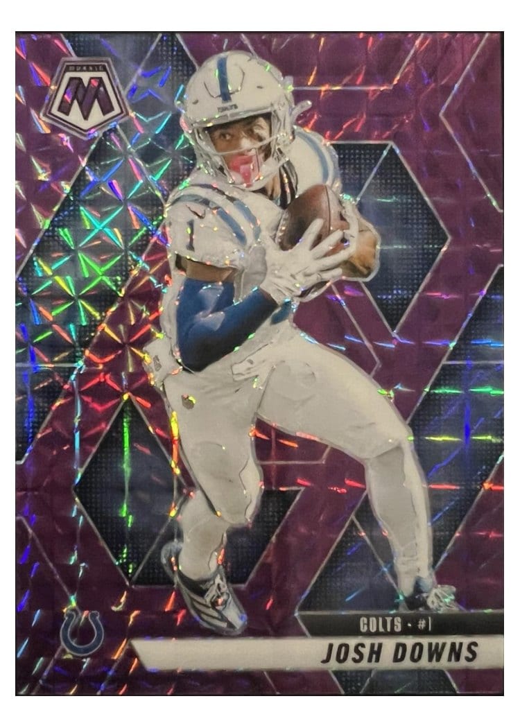 2025 Panini Mosaic Base Set Josh Downs Purple #145 card