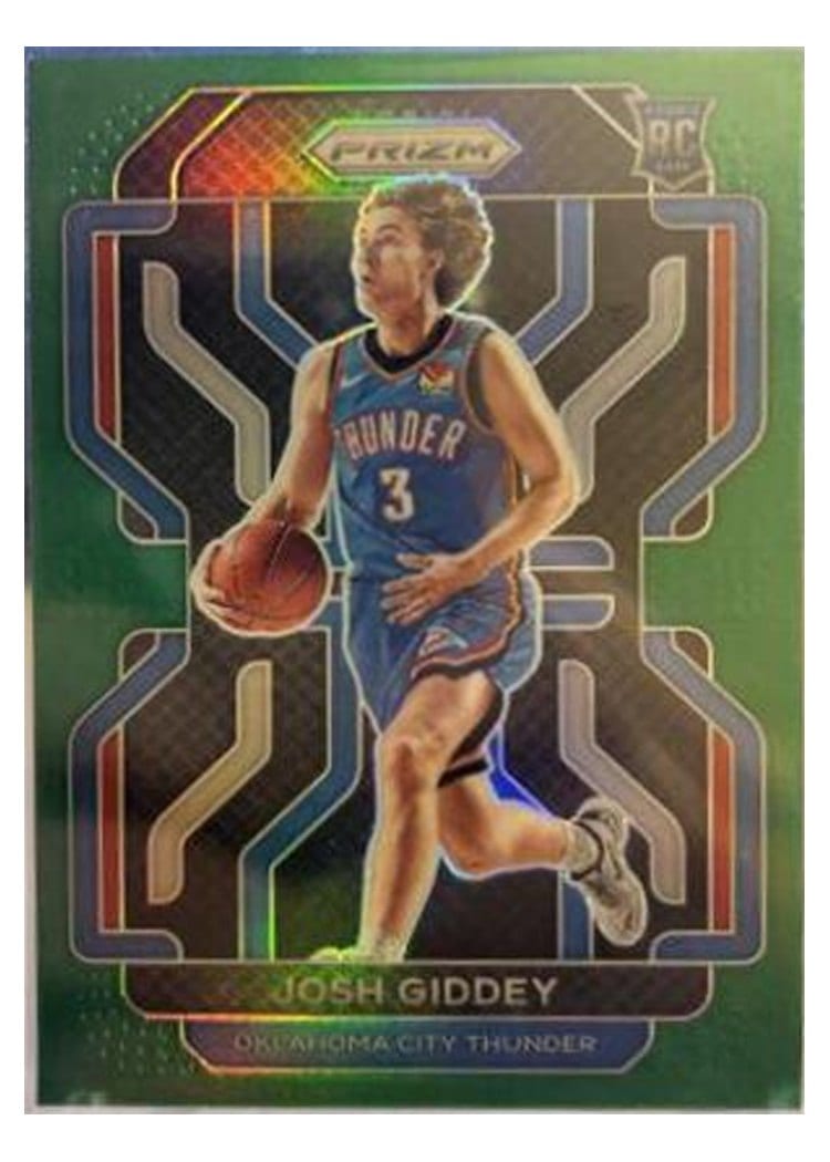 2021 Panini Prizm Josh Giddey Green Shimmer #301 card