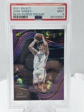 2021 Panini Select Josh Giddey Neon Purple Pulsar #256 card