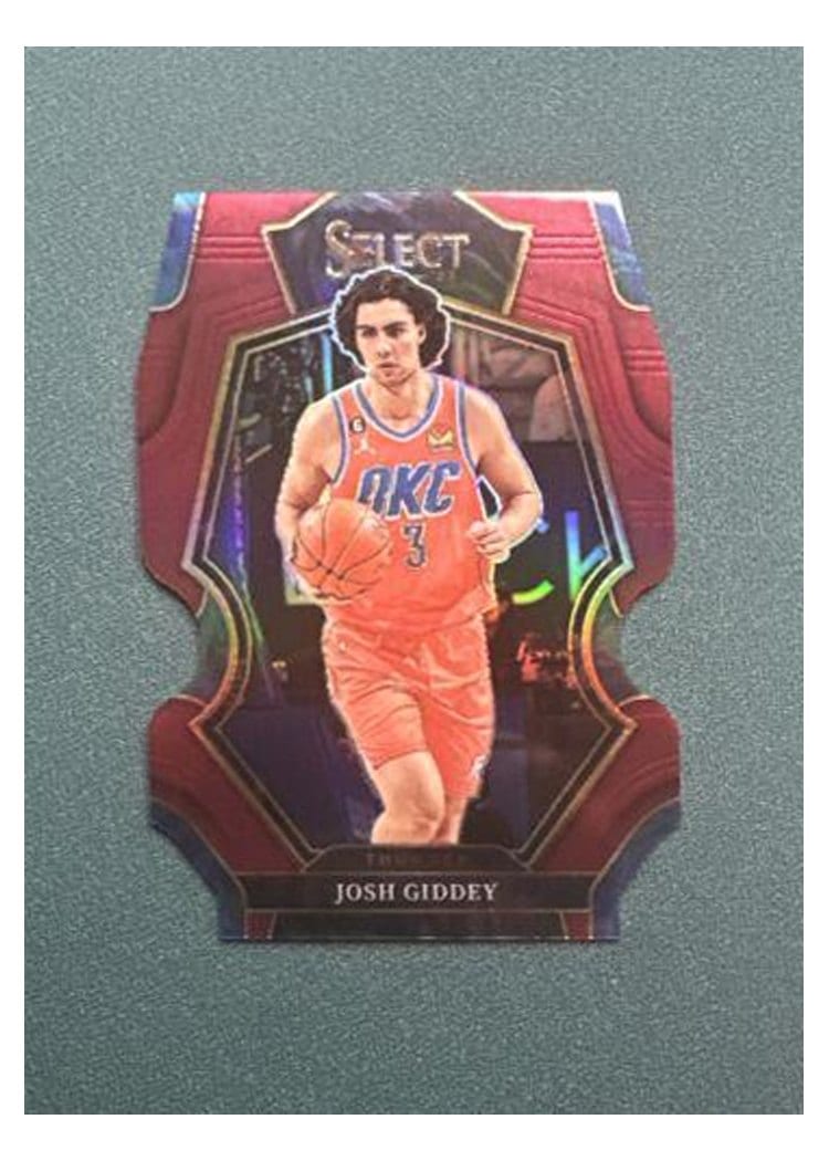 2022-23 Panini Select Base Set Josh Giddey Maroon Die Cut Prizm #160 card