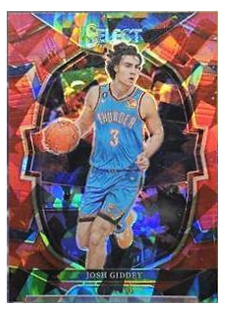 2022-23 Panini Select Base Set Josh Giddey Red Cracked Ice Prizm #260 card