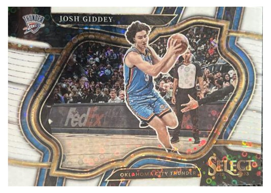 2022-23 Panini Select Base Set Josh Giddey White Disco Prizm #260 card