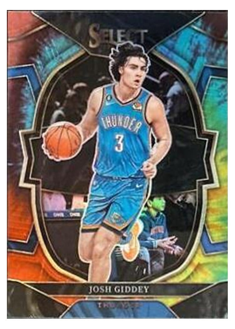 2022-23 Panini Select Base Set Josh Giddey Tie Dye Prizm #60 card