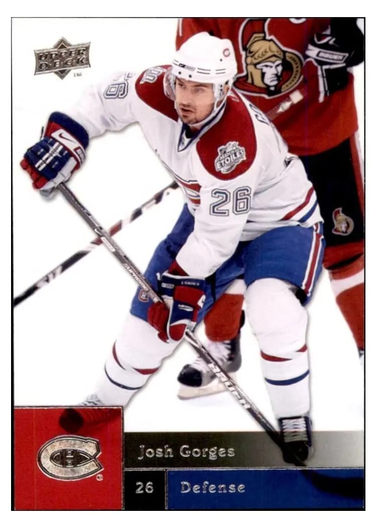 2009 Upper Deck Josh Gorges #19 card