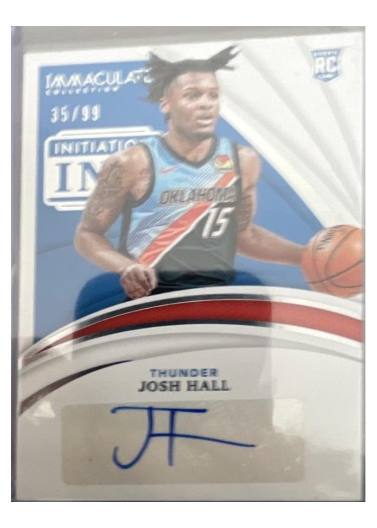 2020-21 Panini Immaculate Collection Initiation Ink Josh Hall #INI-JHL card