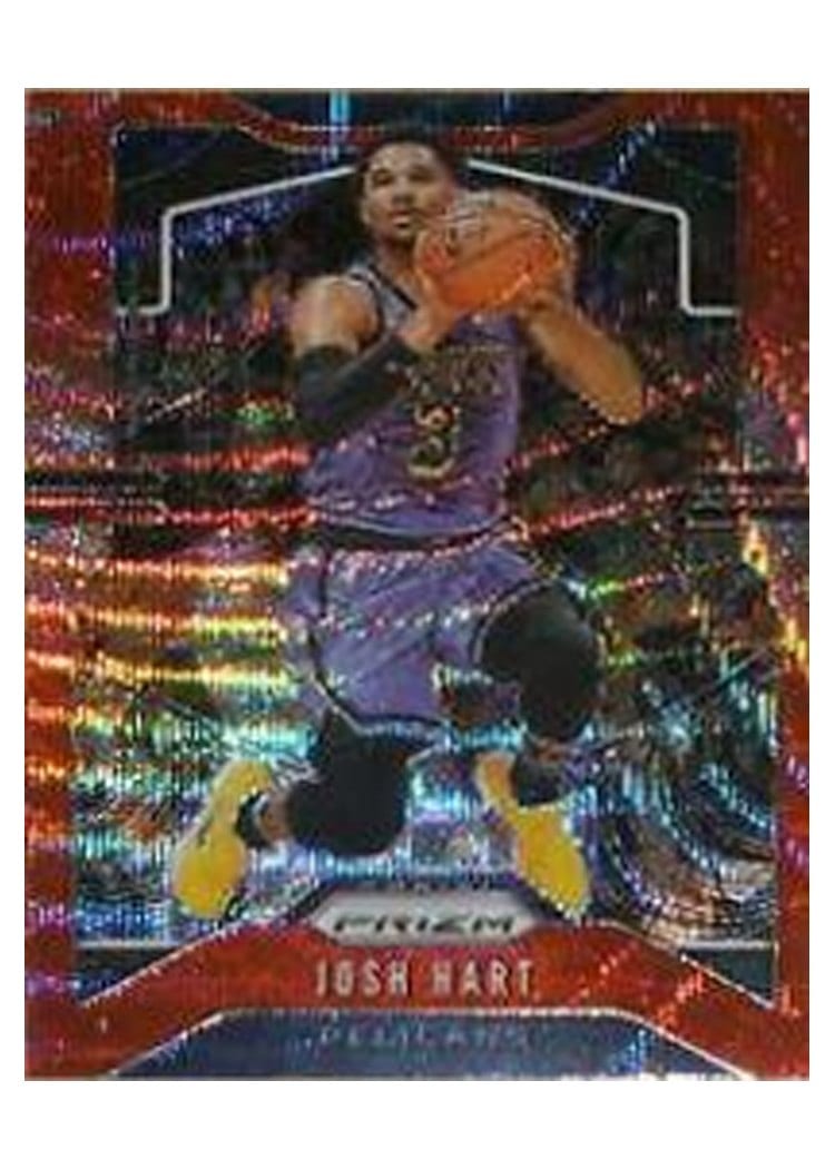 2019-20 Panini Prizm Base Set Josh Hart Ruby Wave Prizm #240 card