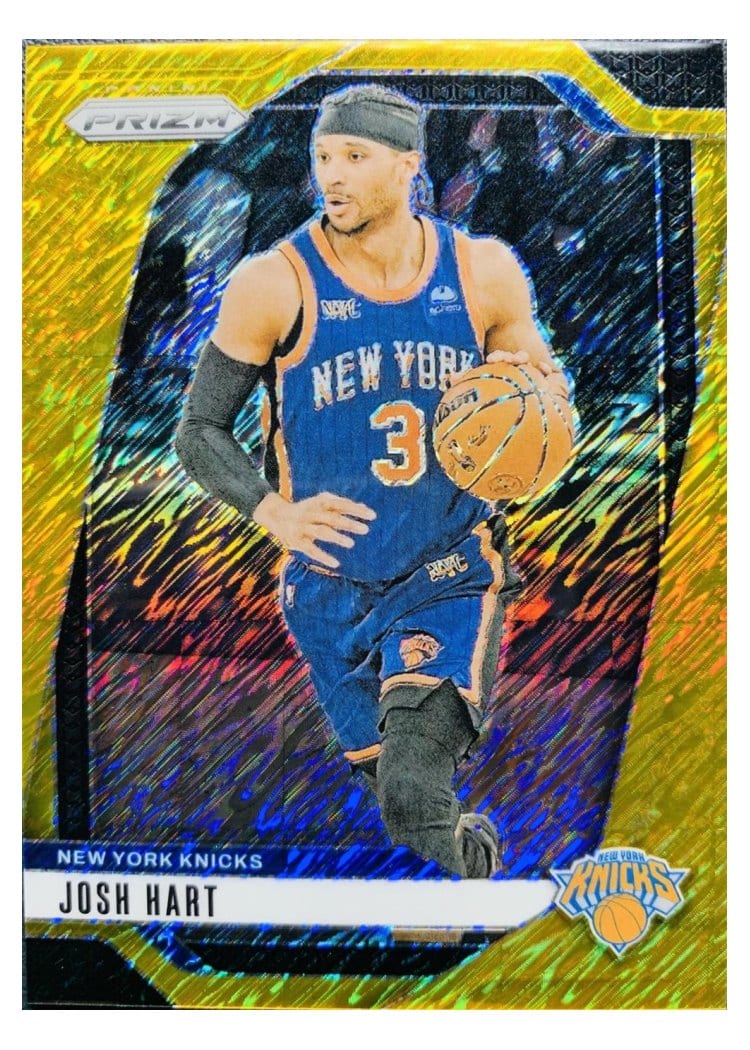 2024-25 Panini Prizm Base Set Josh Hart Gold Shimmer FOTL #196 card