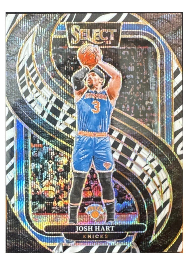 2024-25 Panini Select Base Set Josh Hart Zebra Prizm #134 card