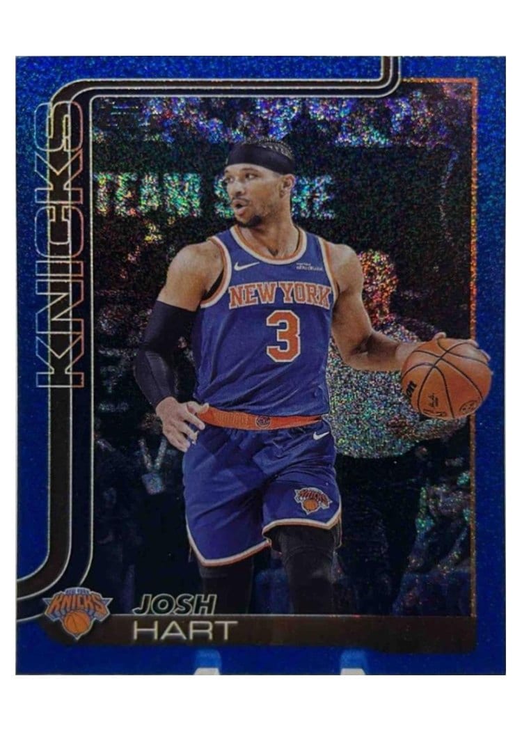 2025-26 Topps Base Set Josh Hart Blue Sandglitter #16 card
