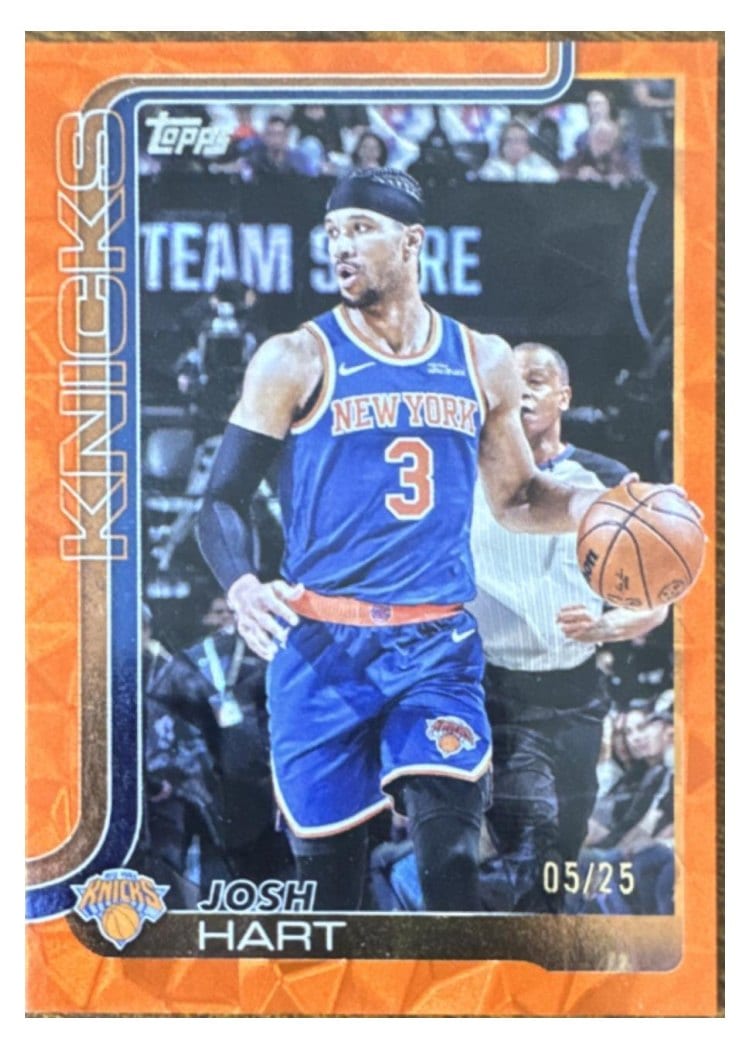 2025-26 Topps Base Set Josh Hart Orange Diamante #16 card